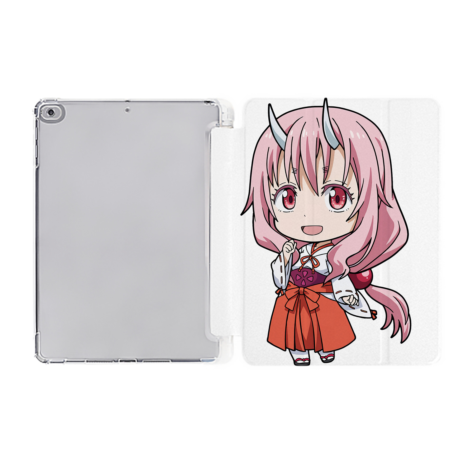 （画像用） 転スラ Regarding Reincarnated to Slime IPad ケース ペン収納付き 三つ折りスタンド PUレザー×シリコン 対応機種9.5/10.5/10.9インチ